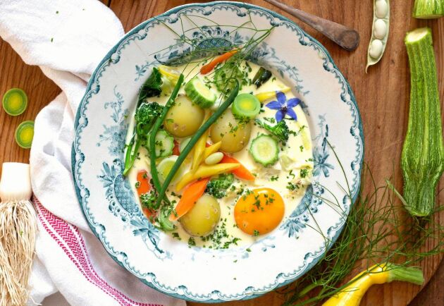  Ängamat, laga en somrig grönsakssoppa.