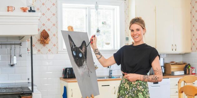 Konstnären Therese vill fånga husdjurens själ