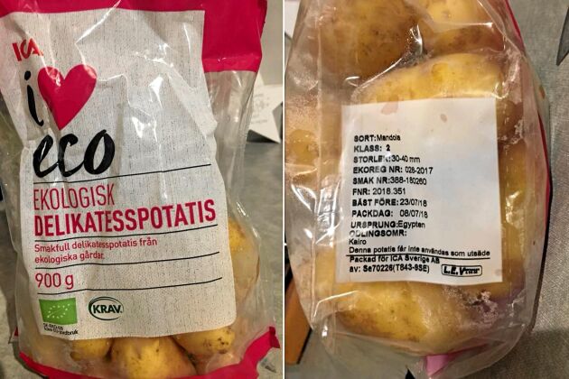  Trots att det är svensk högsäsong för potatis kan man hitta utländsk potatis i butikernas sortiment. 