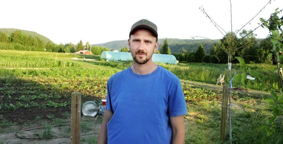 Land.se skriver om grönsaksodlaren Niklas Markie.