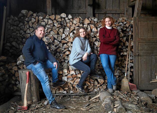  Robert Danielsson, Theresia Sandahl och Jennifer Erlandsson driver företaget Landsbygdsdröm tillsammans. 