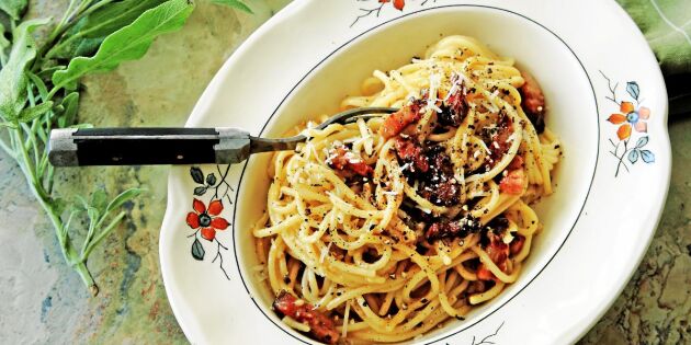 Klassiskt recept på spaghetti carbonara