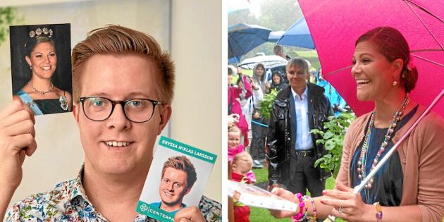 Niklas Larsson firar kronprinsessan Victoria 40 år