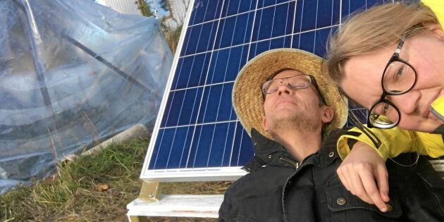 Karin och Henrik fixade solenergi med begagnade solceller