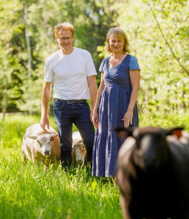  Per-Erik och Sofia gillar sitt liv med får, odling och husrenoveringar, trots att det är svårt att få tiden att räcka till. 