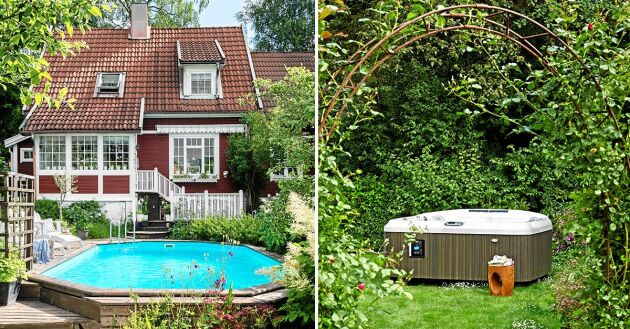  Pool eller spabad – du väljer vilket som fungerar bäst i just din trädgård. 