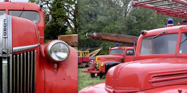 Brandbilar från andra världskriget nu under klubban