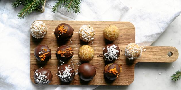 Julgodis utan vitt socker – så gör du nyttiga chokladbollar